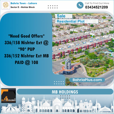 5 Marla Residential Plot for Sale in Sector E - Nishtar Block -  Bahria Town, Lahore - (BP-309764)