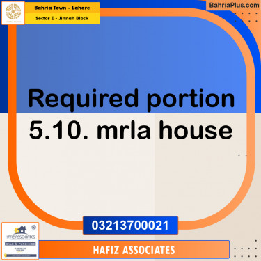 5 Marla Residential House for Rent in Sector E - Jinnah Block -  Bahria Town, Lahore - (BP-309885)