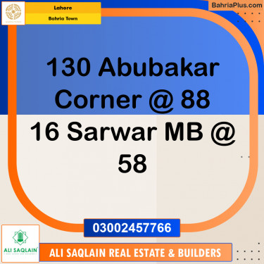 Residential Plot for Sale in Bahria Town, Lahore - (BP-310188)