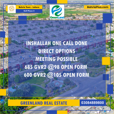 10 Marla Residential Plot for Sale in Golf Phase 2 -  Bahria Town, Lahore - (BP-310276)