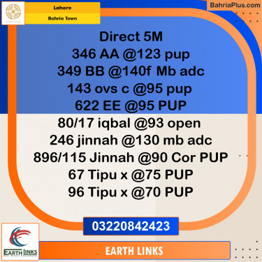Residential Plot for Sale in Bahria Town, Lahore - (BP-310298)
