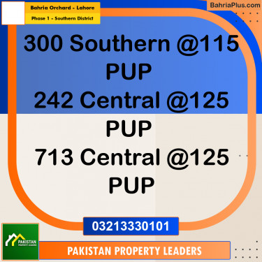 10 Marla Residential Plot for Sale in Phase 1 - Southern District -  Bahria Orchard, Lahore - (BP-310405)