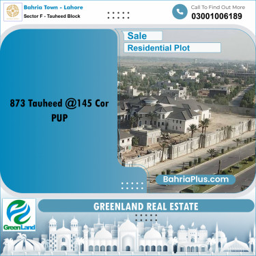 10 Marla Residential Plot for Sale in Sector F - Tauheed Block -  Bahria Town, Lahore - (BP-310445)