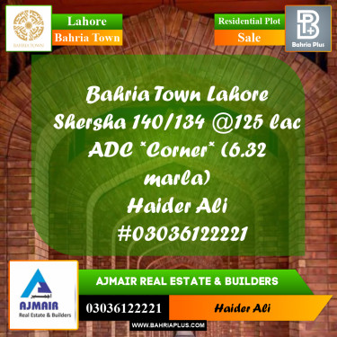 Residential Plot for Sale in Bahria Town, Lahore - (BP-310473)