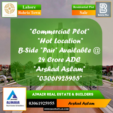Residential Plot for Sale in Bahria Town, Lahore - (BP-310662)
