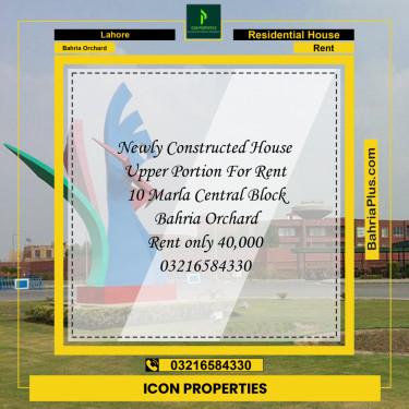 Residential House for Rent in Bahria Orchard, Lahore - (BP-310875)
