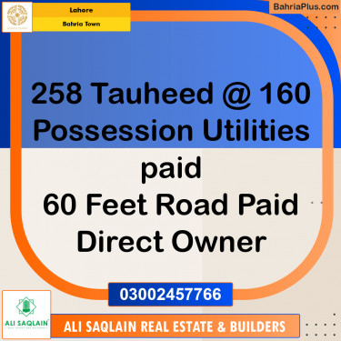 Residential Plot for Sale in Bahria Town, Lahore - (BP-310916)