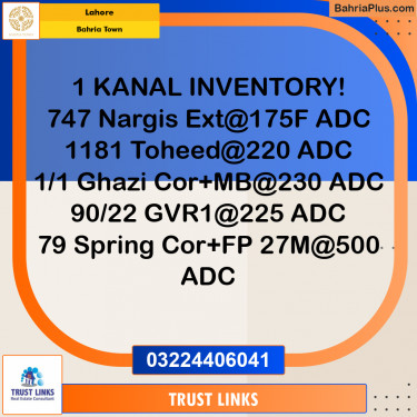 Residential Plot for Sale in Bahria Town, Lahore - (BP-310929)