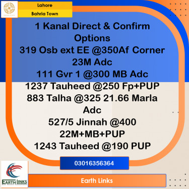 5 Marla Residential Plot for Sale in Bahria Town, Lahore - (BP-311239)
