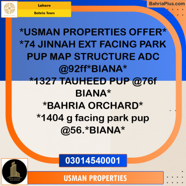 Residential Plot for Sale in Bahria Town, Lahore - (BP-311276)