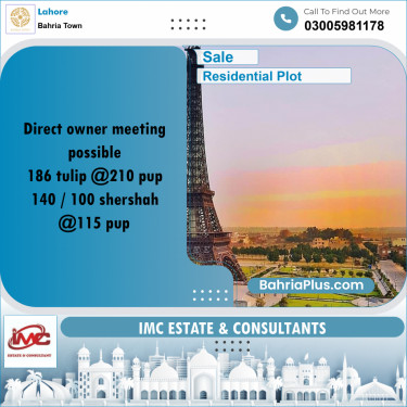 Residential Plot for Sale in Bahria Town, Lahore - (BP-311285)