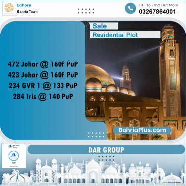 Residential Plot for Sale in Bahria Town, Lahore - (BP-311374)