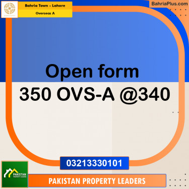 1 Kanal Residential Plot for Sale in Overseas A -  Bahria Town, Lahore - (BP-311383)