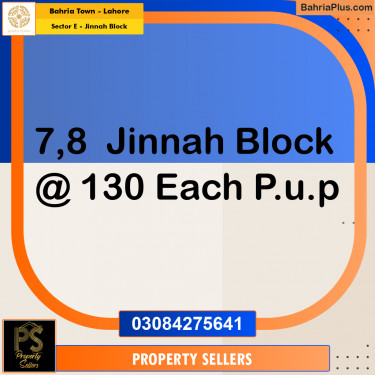 1.33 Marla Residential Plot for Sale in Sector E - Jinnah Block -  Bahria Town, Lahore - (BP-311394)