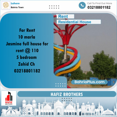 10 Marla Residential House for Rent in Bahria Town, Lahore - (BP-311462)