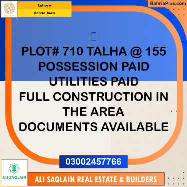 Residential Plot for Sale in Bahria Town, Lahore - (BP-311493)