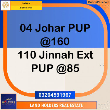 Residential Plot for Sale in Bahria Town, Lahore - (BP-311506)