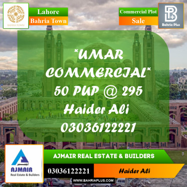 Commercial Plot for Sale in Bahria Town, Lahore - (BP-311559)