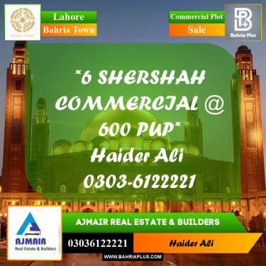 Commercial Plot for Sale in Bahria Town, Lahore - (BP-311561)