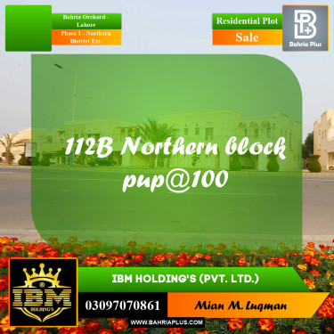 10 Marla Residential Plot for Sale in Phase 1 - Northern District Ext. -  Bahria Orchard, Lahore - (BP-311573)