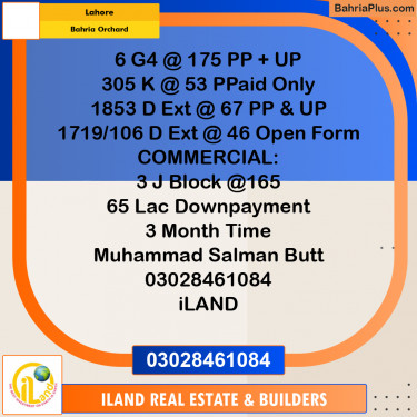 Residential Plot for Sale in Bahria Orchard, Lahore - (BP-311586)
