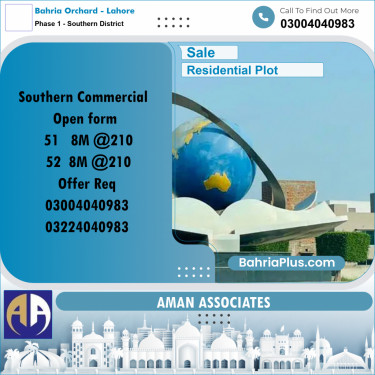 Residential Plot for Sale in Phase 1 - Southern District -  Bahria Orchard, Lahore - (BP-311605)