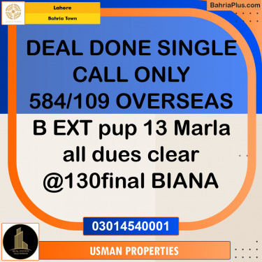 Residential Plot for Sale in Bahria Town, Lahore - (BP-311711)