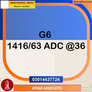 5 Marla Residential Plot for Sale in Phase 4 - G6 Block -  Bahria Orchard, Lahore - (BP-311916)