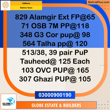 Residential Plot for Sale in Bahria Town, Lahore - (BP-311953)