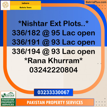 5 Marla Residential Plot for Sale in Bahria Town, Lahore - (BP-312011)