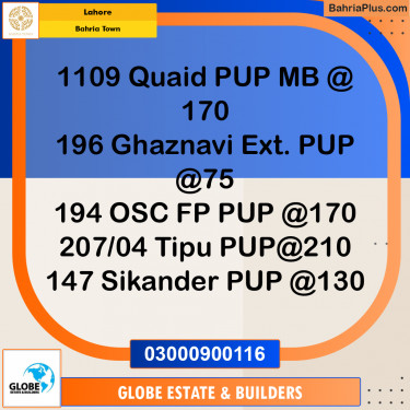 Residential Plot for Sale in Bahria Town, Lahore - (BP-312099)
