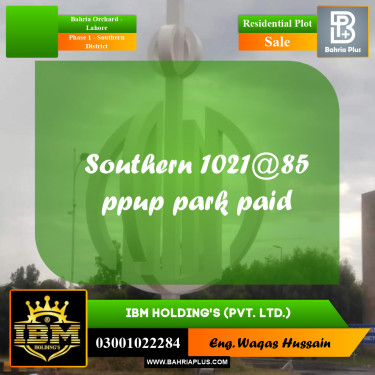 8 Marla Residential Plot for Sale in Phase 1 - Southern District -  Bahria Orchard, Lahore - (BP-312142)