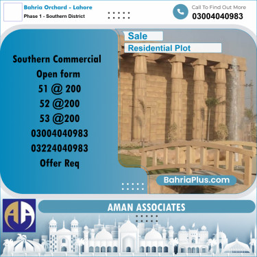 Residential Plot for Sale in Phase 1 - Southern District -  Bahria Orchard, Lahore - (BP-312263)