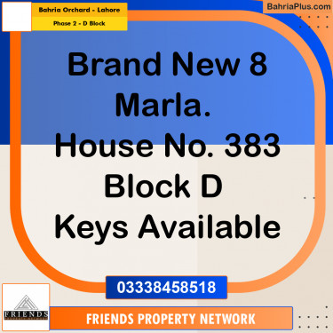 8 Marla Residential House for Rent in Phase 2 - D Block -  Bahria Orchard, Lahore - (BP-312272)