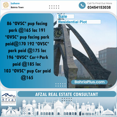 Residential Plot for Sale in Bahria Town, Lahore - (BP-312362)