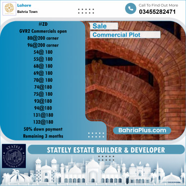 Commercial Plot for Sale in Bahria Town, Lahore - (BP-312418)
