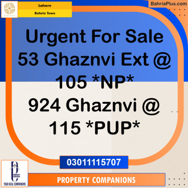 Residential Plot for Sale in Bahria Town, Lahore - (BP-312445)
