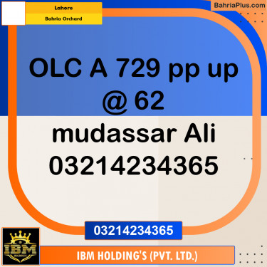 Residential Plot for Sale in Bahria Orchard, Lahore - (BP-312466)