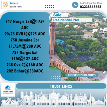 Residential Plot for Sale in Bahria Town, Lahore - (BP-312507)