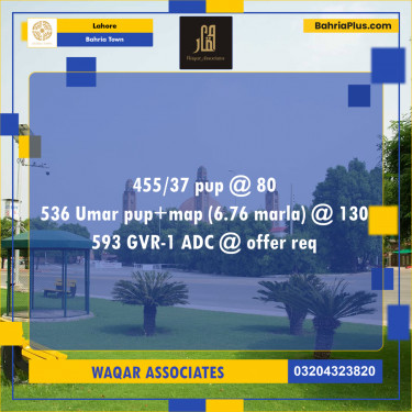 5 Marla Residential Plot for Sale in Bahria Town, Lahore - (BP-312525)