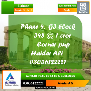Residential Plot for Sale in Bahria Orchard, Lahore - (BP-312577)