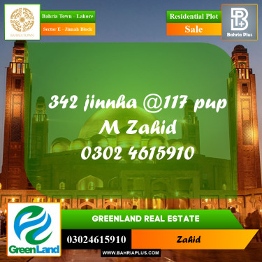 5 Marla Residential Plot for Sale in Sector E - Jinnah Block -  Bahria Town, Lahore - (BP-312584)