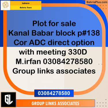 Residential Plot for Sale in Bahria Town, Lahore - (BP-312764)