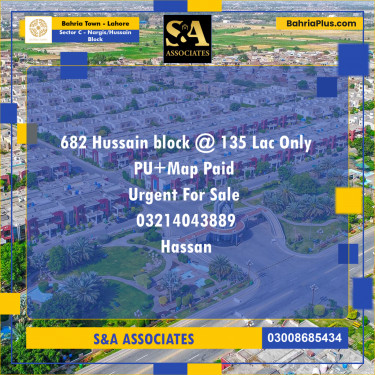 10 Marla Residential Plot for Sale in Sector C - Nargis/Hussain Block -  Bahria Town, Lahore - (BP-312789)
