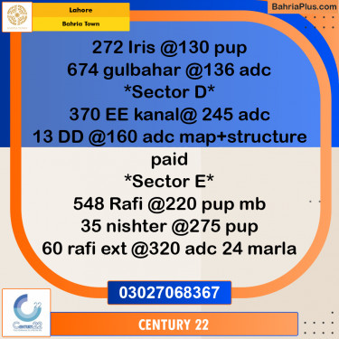 Residential Plot for Sale in Bahria Town, Lahore - (BP-312808)
