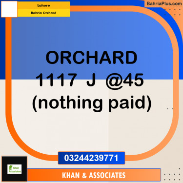 5 Marla Residential Plot for Sale in Bahria Orchard, Lahore - (BP-312830)