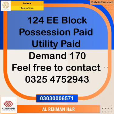 1 Kanal Residential Plot for Sale in Bahria Town, Lahore - (BP-312872)