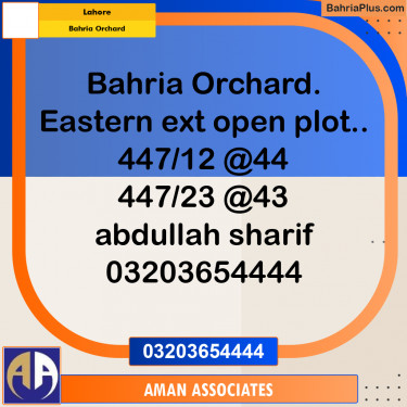 Residential Plot for Sale in Bahria Orchard, Lahore - (BP-313015)