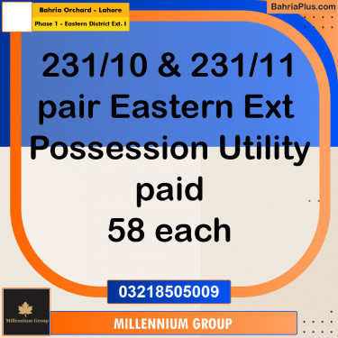 5 Marla Residential Plot for Sale in Phase 1 - Eastern District Ext. I -  Bahria Orchard, Lahore - (BP-313036)