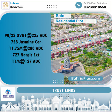 Residential Plot for Sale in Bahria Town, Lahore - (BP-313049)